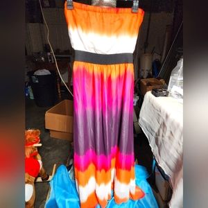 Express XS Sleeveless dress orange/ pink/ purple/ white